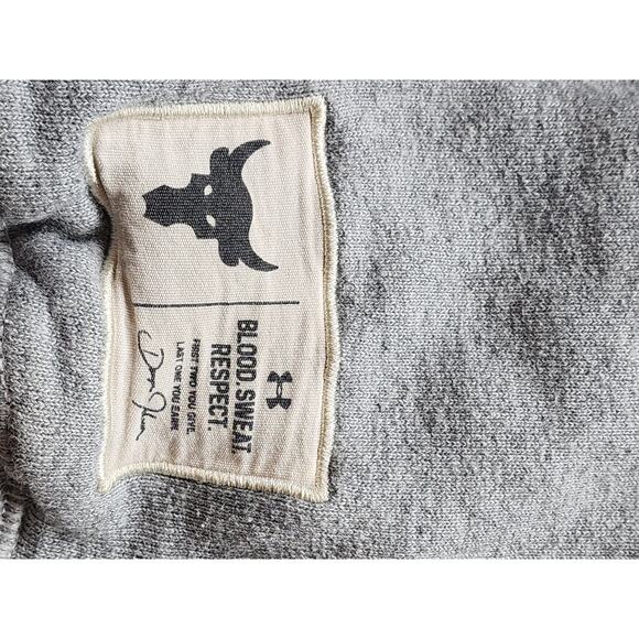 Under Armour Project Rock Hoodie Medium Sweatshirt Bull Blood Sweat Respect Gym - Picture 16 of 16